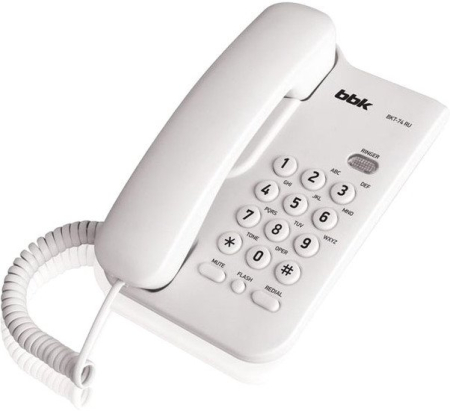 Проводной телефон BBK BKT-74 RU (белый)